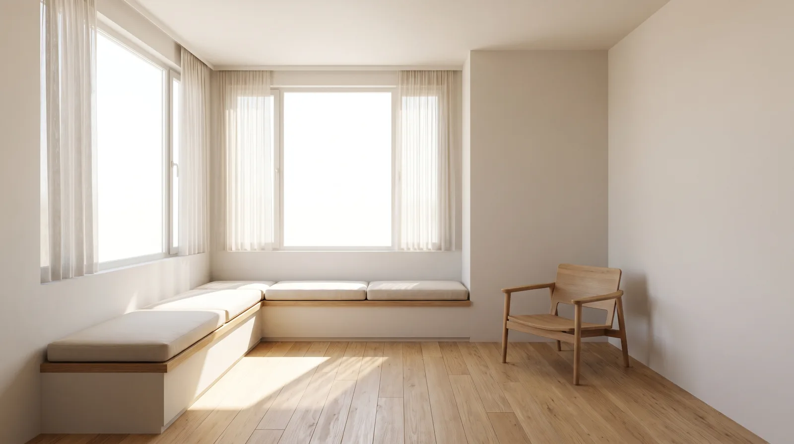 An empty, bright room representing a simple decision-making space for weighing estate sale options
