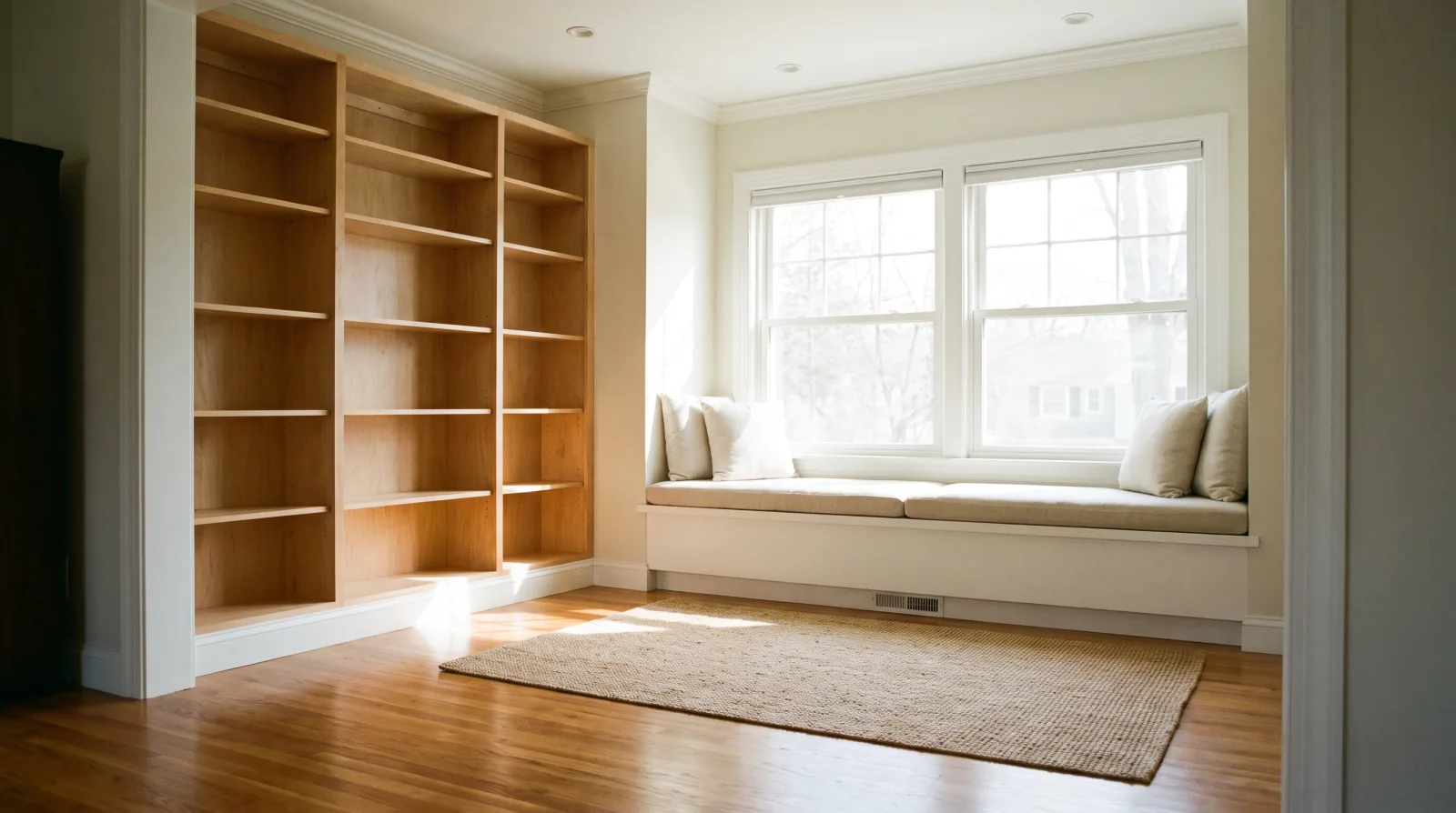 An empty, quiet room set up as a calm planning space for fiduciary paperwork-free discussion